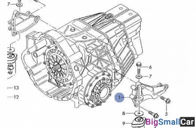 Кронштейн кпп VAG 4B0399107B Левый, вариатор - купить Нефтекамске
