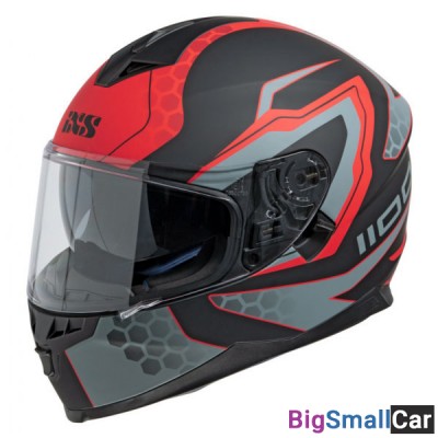 Шлем IXS HX1100 2.2 blk.matt/wh/red S X14082-M32-S