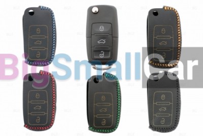 Чехол Для Ключа Volkswagen, Skoda, Seat (Брелок) String Цвет Кожи Черный bgt480