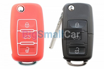 Чехол Для Ключа Volkswagen, Skoda, Seat (Брелок), Силиконовый bgt489