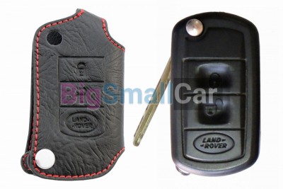 Чехол Для Ключа Land Rover (Брелок), Кожаный, Цвет Нити Красный bgt498