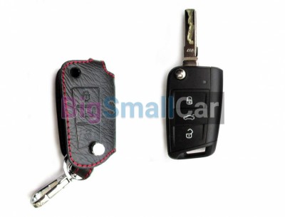 Чехол Для Ключа Seat (Брелок), Кожаный, Цвет Нити Красный bgt505