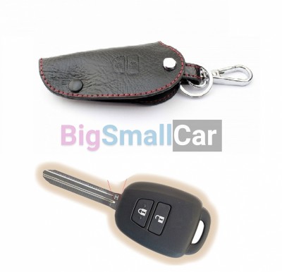 Чехол Для Ключа Toyota (Брелок), Кожаный, Цвет Нити Красный bgt506