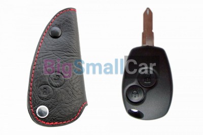 Чехол Для Ключа Nissan (Брелок), Кожаный, Цвет Нити Красный bgt535