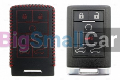 Чехол Для Ключа Cadillac (Брелок) String Цвет Кожи Черный bgt556