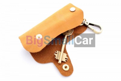 Чехол Для Ключей Mini Универсальный, Кожаный, Бежевый bgt1003