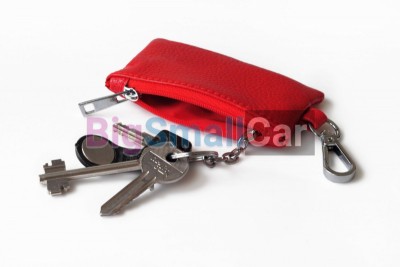 Чехол Для Ключей Volkswagen Универсальный, Кожаный С Металическим Значком, Красный bgt1024