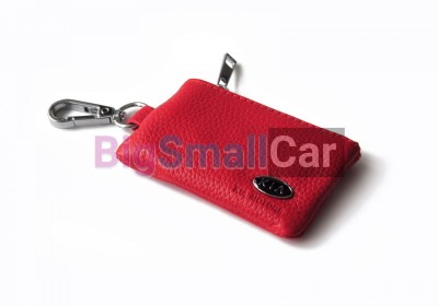 Чехол Для Ключей Kia Универсальный, Кожаный С Металическим Значком, Красный bgt1044