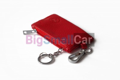Чехол Для Ключей Cadillac Универсальный, Кожаный, С Тиснением, Красный bgt1050