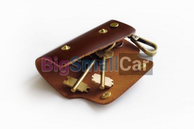 Чехол Для Ключей Volkswagen Универсальный, Кожаный, Темно-Коричневый bgt1068
